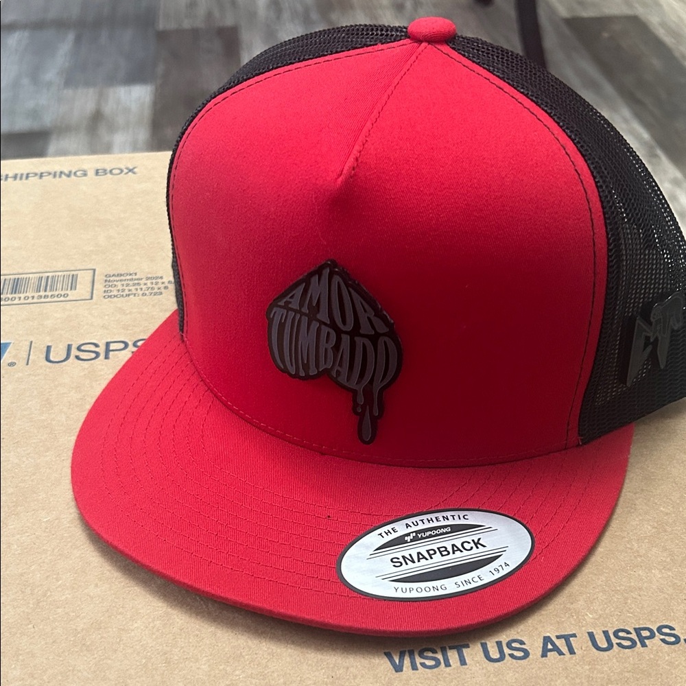 Red and Black Snapback Hat